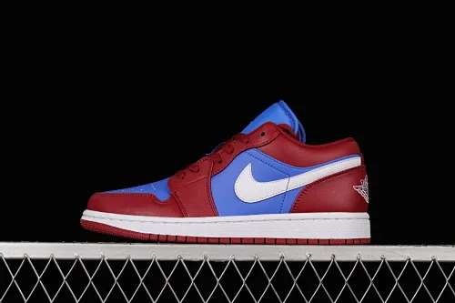 All categories Air Jordan Jordan series basketball shoes Air Jordan 1 Low Air Jordan 1 Low AJ1 Joe 1 red, blue and white swoosh color low-top basketball shoes DC0774-604
